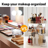 Darrahopens Health & Beauty > Cosmetic Storage Embellir Makeup Case Acrylic Rotating Cosmetic Organizer Storage Display Holder