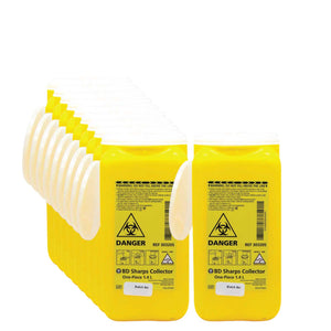 Darrahopens Health & Beauty > Health & Wellbeing 10x 1.4L Sharps Container Needle Biohazard Bin Disposal - Medical Waste Collector