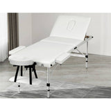 Darrahopens Health & Beauty > Massage Zenses Massage Table 3 Fold Aluminium 65CM Width Portable Therapy Beauty Bed