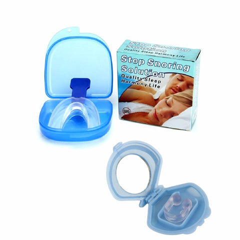 Darrahopens Health & Beauty Mouthguard Mouthpiece + Nose Clip Anti Snoring Aid Sleep Breathing Device