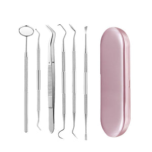 Darrahopens Health & Beauty > Personal Care Stainless Steel Dental Tools Set Oral Care Kit with Metal Storage Case