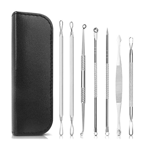 Darrahopens Health & Beauty > Skincare Blackhead Remover 7 Piece Tool Kit For Pimple Extraction Blemish Suction Removal