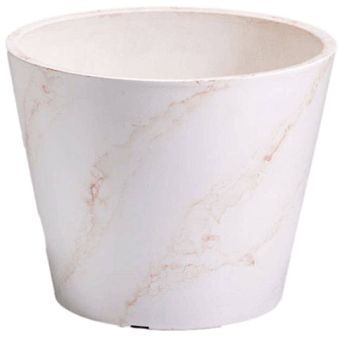 darrahopens Home & Garden > Artificial Plants Red & White Imitation Marble Pot 25cm