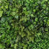 darrahopens Home & Garden > Artificial Plants Slimline Artificial Green Wall Disc Art 100cm Mixed Green Fern (Black)