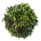 darrahopens Home & Garden > Artificial Plants Slimline Artificial Green Wall Disc Art 60cm Green Field UV Resistant (Black)