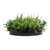 darrahopens Home & Garden > Artificial Plants Slimline Artificial Green Wall Disc Art 60cm Green Field UV Resistant (Black)