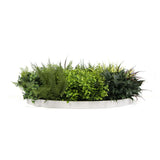 darrahopens Home & Garden > Artificial Plants Slimline Artificial Green Wall Disc Art 80cm Green Field UV Resistant (White)