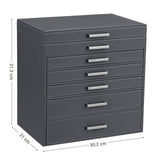 Darrahopens Home & Garden > Bathroom Accessories Jewellery Grey Box, 6 Layers,  5 Drawers