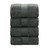 Darrahopens Home & Garden > Bathroom Accessories Linenland 4 Piece Cotton Bath Towels Set - Charcoal