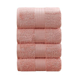 Darrahopens Home & Garden > Bathroom Accessories Linenland 4 Piece Cotton Bath Towels Set - Coral