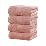 Darrahopens Home & Garden > Bathroom Accessories Linenland 4 Piece Cotton Bath Towels Set - Coral