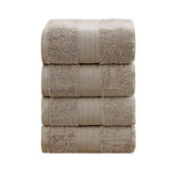 Darrahopens Home & Garden > Bathroom Accessories Linenland 4 Piece Cotton Bath Towels Set - Sandstone