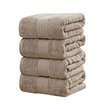 Darrahopens Home & Garden > Bathroom Accessories Linenland 4 Piece Cotton Bath Towels Set - Sandstone