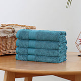 Darrahopens Home & Garden > Bathroom Accessories Linenland Bath Towel 4 Piece Cotton Hand Towels Set - Blue