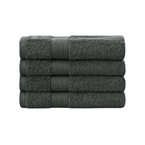 Darrahopens Home & Garden > Bathroom Accessories Linenland Bath Towel 4 Piece Cotton Hand Towels Set - Charcoal