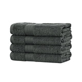 Darrahopens Home & Garden > Bathroom Accessories Linenland Bath Towel 4 Piece Cotton Hand Towels Set - Charcoal