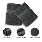 Darrahopens Home & Garden > Bathroom Accessories Linenland Bath Towel 4 Piece Cotton Hand Towels Set - Charcoal