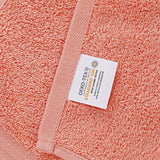 Darrahopens Home & Garden > Bathroom Accessories Linenland Bath Towel 4 Piece Cotton Hand Towels Set - Coral