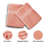 Darrahopens Home & Garden > Bathroom Accessories Linenland Bath Towel 4 Piece Cotton Hand Towels Set - Coral