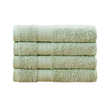 Darrahopens Home & Garden > Bathroom Accessories Linenland Bath Towel 4 Piece Cotton Hand Towels Set - Sage Green