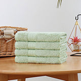 Darrahopens Home & Garden > Bathroom Accessories Linenland Bath Towel 4 Piece Cotton Hand Towels Set - Sage Green