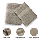 Darrahopens Home & Garden > Bathroom Accessories Linenland Bath Towel 4 Piece Cotton Hand Towels Set - Sandstone