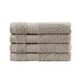 Darrahopens Home & Garden > Bathroom Accessories Linenland Bath Towel Set - 4 Piece Cotton Washcloths - Sandstone