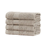 Darrahopens Home & Garden > Bathroom Accessories Linenland Bath Towel Set - 4 Piece Cotton Washcloths - Sandstone