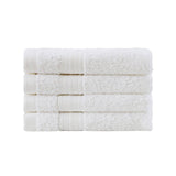 Darrahopens Home & Garden > Bathroom Accessories Linenland Bath Towel Set - 4 Piece Cotton Washcloths - White