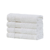 Darrahopens Home & Garden > Bathroom Accessories Linenland Bath Towel Set - 4 Piece Cotton Washcloths - White