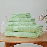 Darrahopens Home & Garden > Bathroom Accessories Luxury 6 Piece Soft and Absorbent Cotton Bath Towel Set - Sage Green