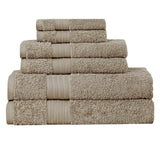 Darrahopens Home & Garden > Bathroom Accessories Luxury 6 Piece Soft and Absorbent Cotton Bath Towel Set - Sandstone