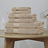 Darrahopens Home & Garden > Bathroom Accessories Luxury 6 Piece Soft and Absorbent Cotton Bath Towel Set - Sandstone