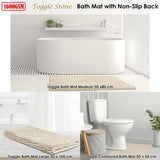 Darrahopens Home & Garden > Bathroom Accessories Toggle Microfiber Bath Mat Contourned Stone