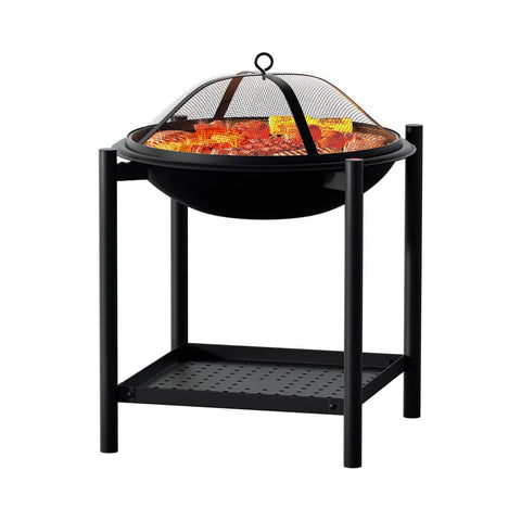 Darrahopens Home & Garden > BBQ Grillz Fire Pit BBQ Grill 2-in-1 Outdoor