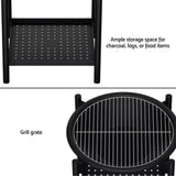 Darrahopens Home & Garden > BBQ Grillz Fire Pit BBQ Grill 2-in-1 Outdoor