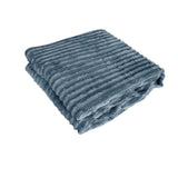 Darrahopens Home & Garden > Bedding 240GSM Corduroy Striped Throw Rug Charcoal