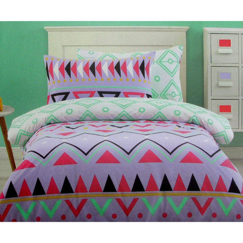 Darrahopens Home & Garden > Bedding 250TC Tribal Dream 100% Cotton Quilt Cover Set Single