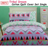 Darrahopens Home & Garden > Bedding 250TC Tribal Dream 100% Cotton Quilt Cover Set Single