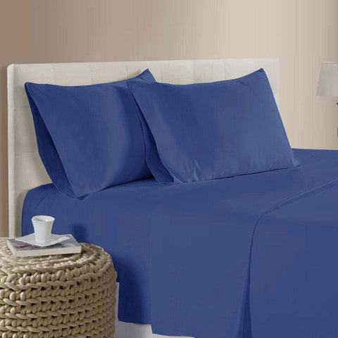 Darrahopens Home & Garden > Bedding 400TC Bamboo Cotton Sheet Set Blue Queen