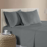 Darrahopens Home & Garden > Bedding 400TC Bamboo Cotton Sheet Set Pewter Queen