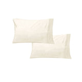 Darrahopens Home & Garden > Bedding 400TC Pair of Solid Color No Flap Standard Pillowcases Cream