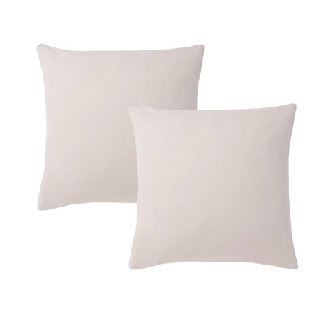 Darrahopens Home & Garden > Bedding Accessorize Pair of  White/Natural Piped Hotel Deluxe Cotton European Pillowcases