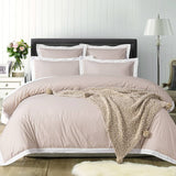 Darrahopens Home & Garden > Bedding Accessorize White/Natural Tailored Hotel Deluxe Cotton Quilt Cover Set King