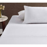 Darrahopens Home & Garden > Bedding Accessorize White Piped Hotel Deluxe Cotton Sheet Set King