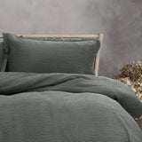 Darrahopens Home & Garden > Bedding Ardor Campbell Charcoal Crinkled Texture Quilt Cover Set King