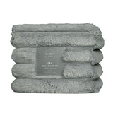 Darrahopens Home & Garden > Bedding Ardor Jax Grey Chunky Faux Fur Quilt Cover Set King