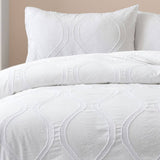 Darrahopens Home & Garden > Bedding Ardor Lucy White Tufted Detail Quilt Cover Set Double