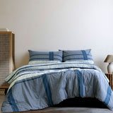 Darrahopens Home & Garden > Bedding Ardor Mateo Navy Polyester Cotton Quilt Cover Set King