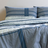 Darrahopens Home & Garden > Bedding Ardor Mateo Navy Polyester Cotton Quilt Cover Set King